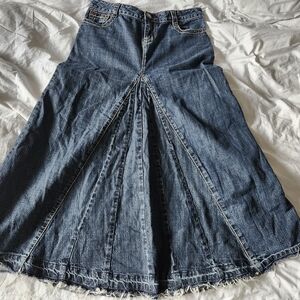 mac & jac Blue Denim Panel Maxi Skirt